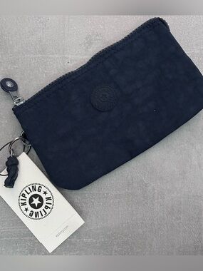 Kipling Dark Navy Nylon Wristlet Pouch